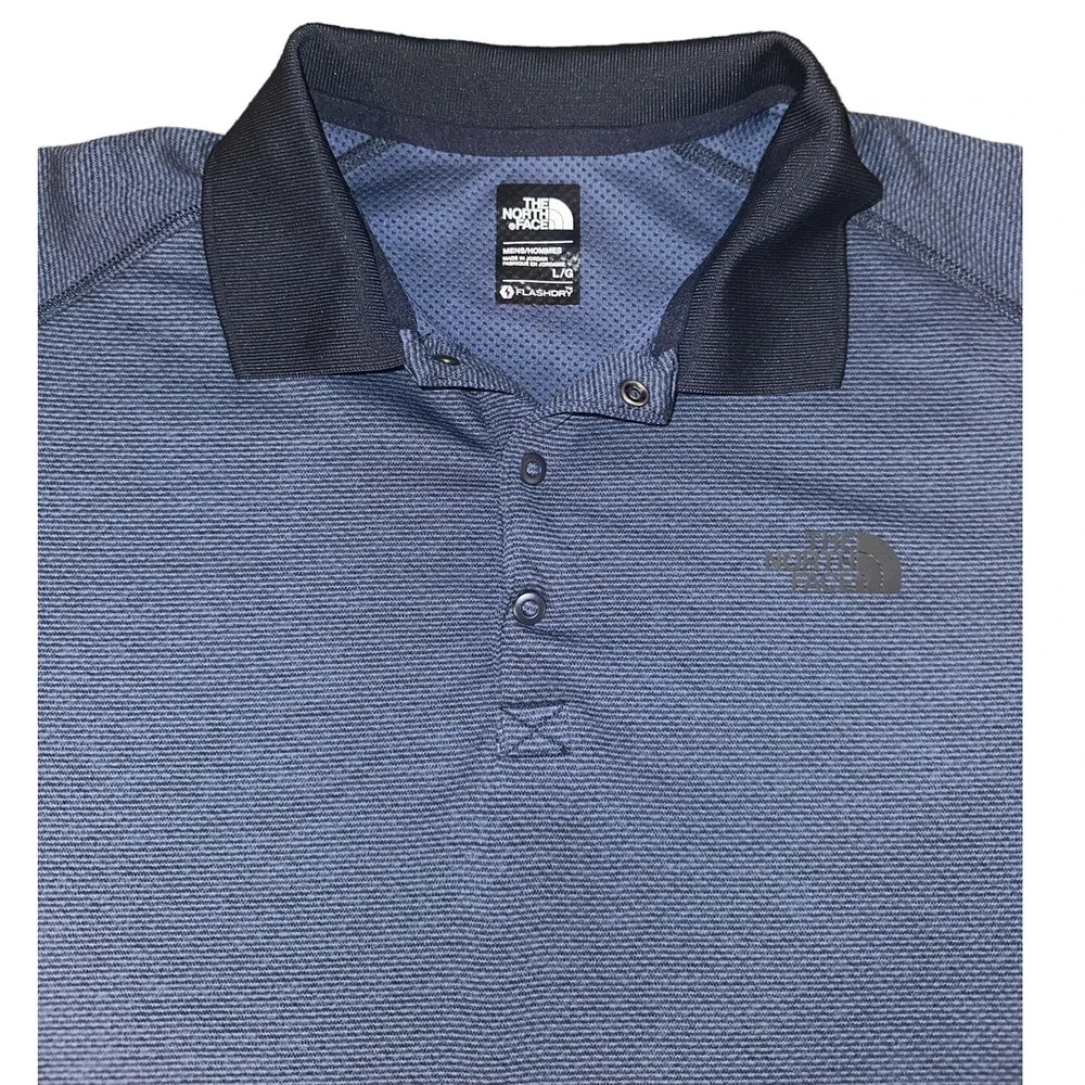 The‎ North Face Flash Dry Snap Button Breathable Technical Hiking Polo Size: L